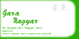 gara magyar business card